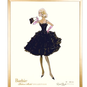 Barbie Enchantment Limited Edition Print by Robert Best. Signed & numbered with Certificate of Authenticity in a Vintage Gold Frame