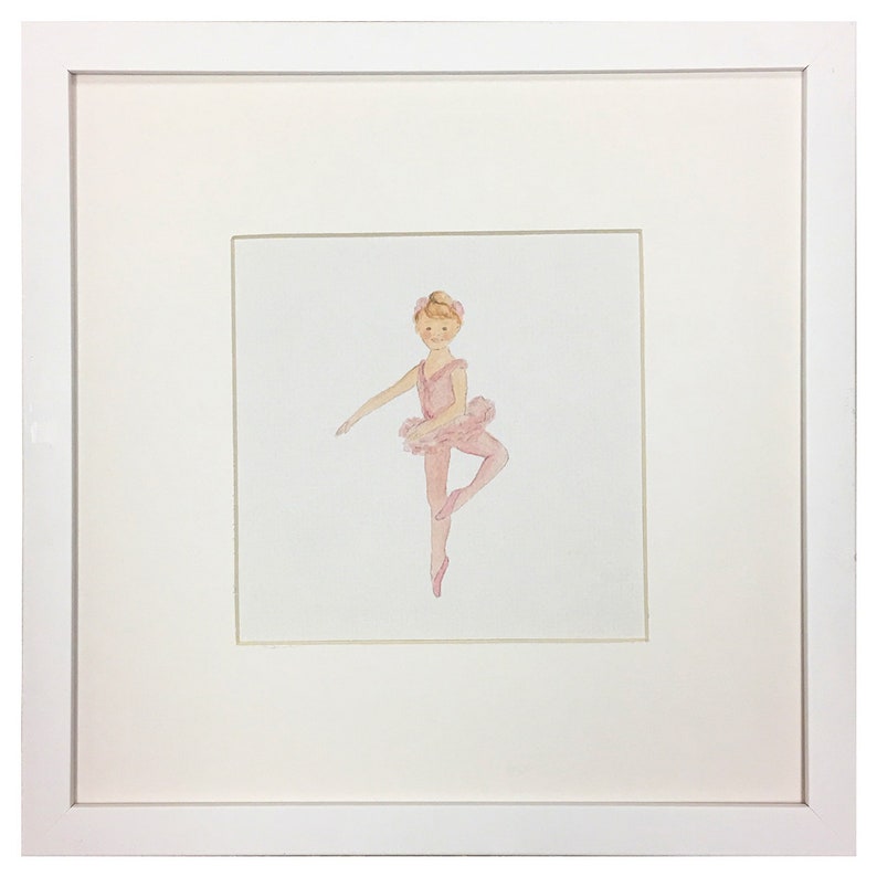 Dance Print Baby /& Kids Art Children/'s Decor Children/'s Prints Pink Ballerina Framed Print Ballerina Decor