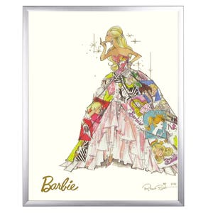 Barbie Generation of Dreams LIMITED EDITION Fashion Print by Robert Best. Signed and Numbered with Certificate of Authenticity & Gold Frame image 2