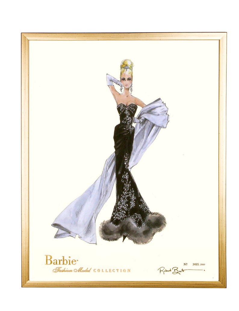 Barbie Stolen Magic LIMITED EDITION Fashion Print by Robert Best. Signed and Numbered with Certificate of Authenticity & Gold Frame image 1