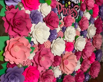 Paper Flower wall 8' x 8'