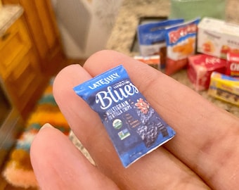 1:12 Miniature Food Tortilla Chips, Summertime Blues Realistic Dollhouse Miniature Snack Food