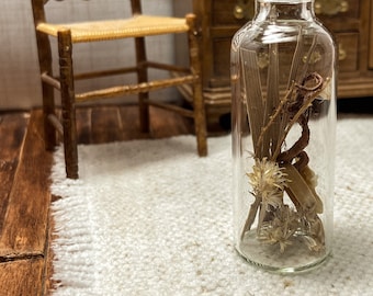 Dollhouse Miniature Dried Flower Jar, Farmhouse Decor