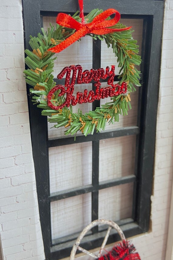 Buy 1 12 Merry Christmas Wreath for Dollhouse Miniature Doll