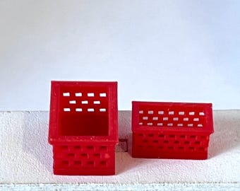 1:12 dollhouse miniature baskets, 2-pack mini nesting baskets