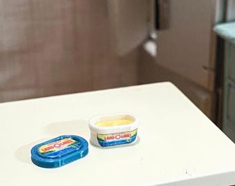 Dollhouse Miniature Butter Tub, 1:12 Food Replica for Miniature Room or Diorama