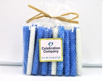 Chanukah Candles: Set of 44 Hand-rolled Beeswax Candles