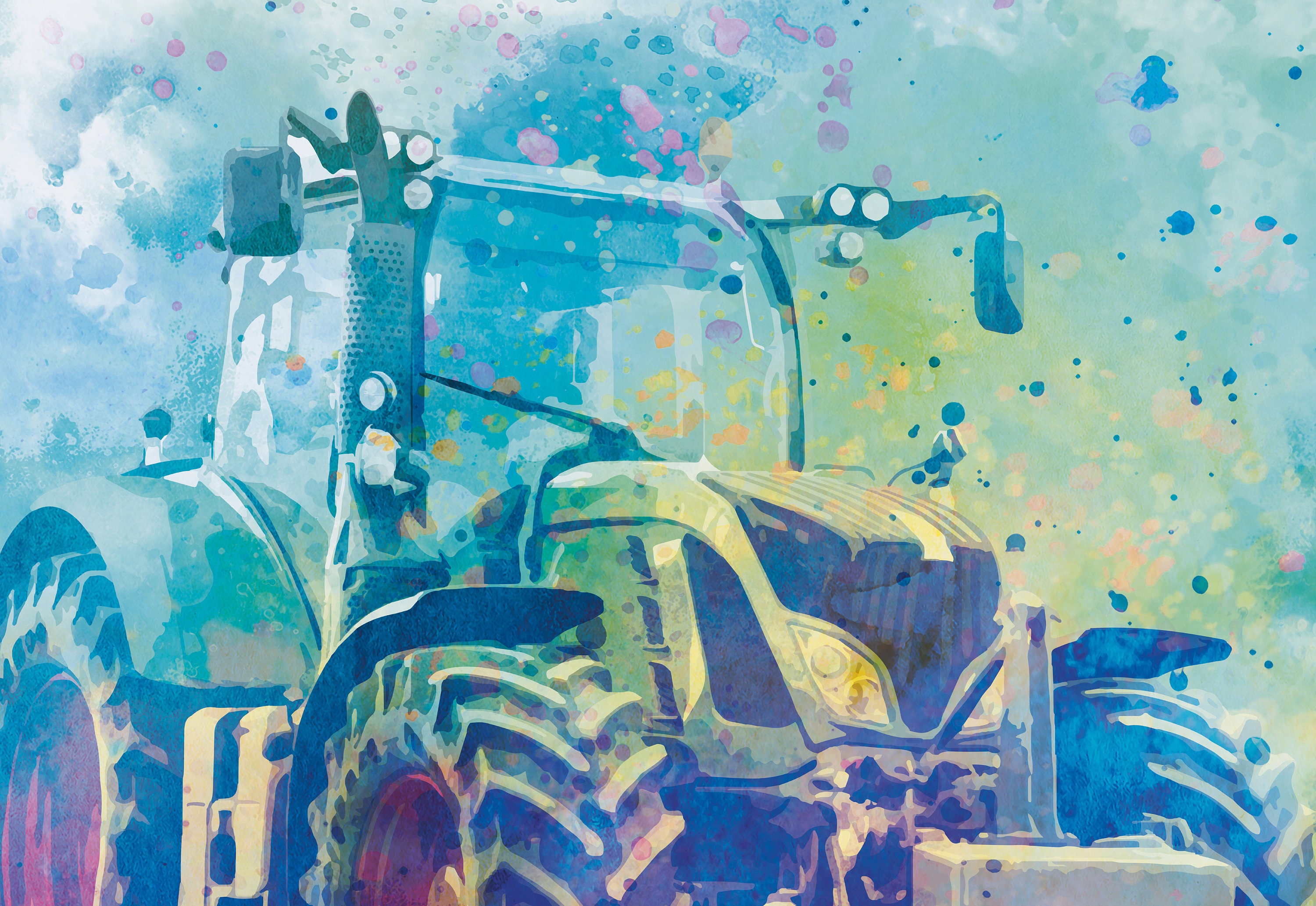 Traktor Tapete mit Namen Trecker Tapete Kinderzimmer - Etsy.de