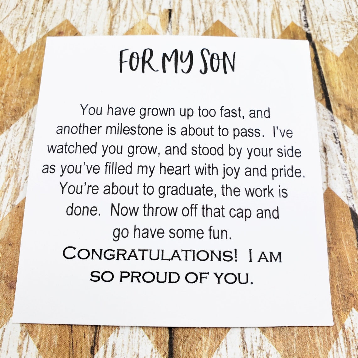 GRADUATION GIFT for SON Son's Graduation Congratulations Etsy