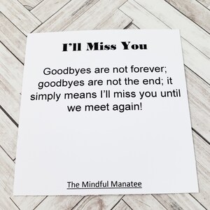 I'll Miss You Card and Bracelet Going Away Gift Back to - Etsy