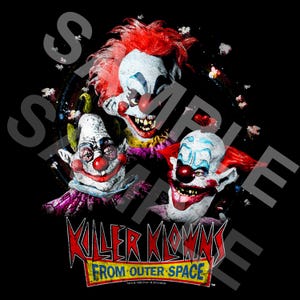 Killer Klowns from outer space Blackout dtf ready