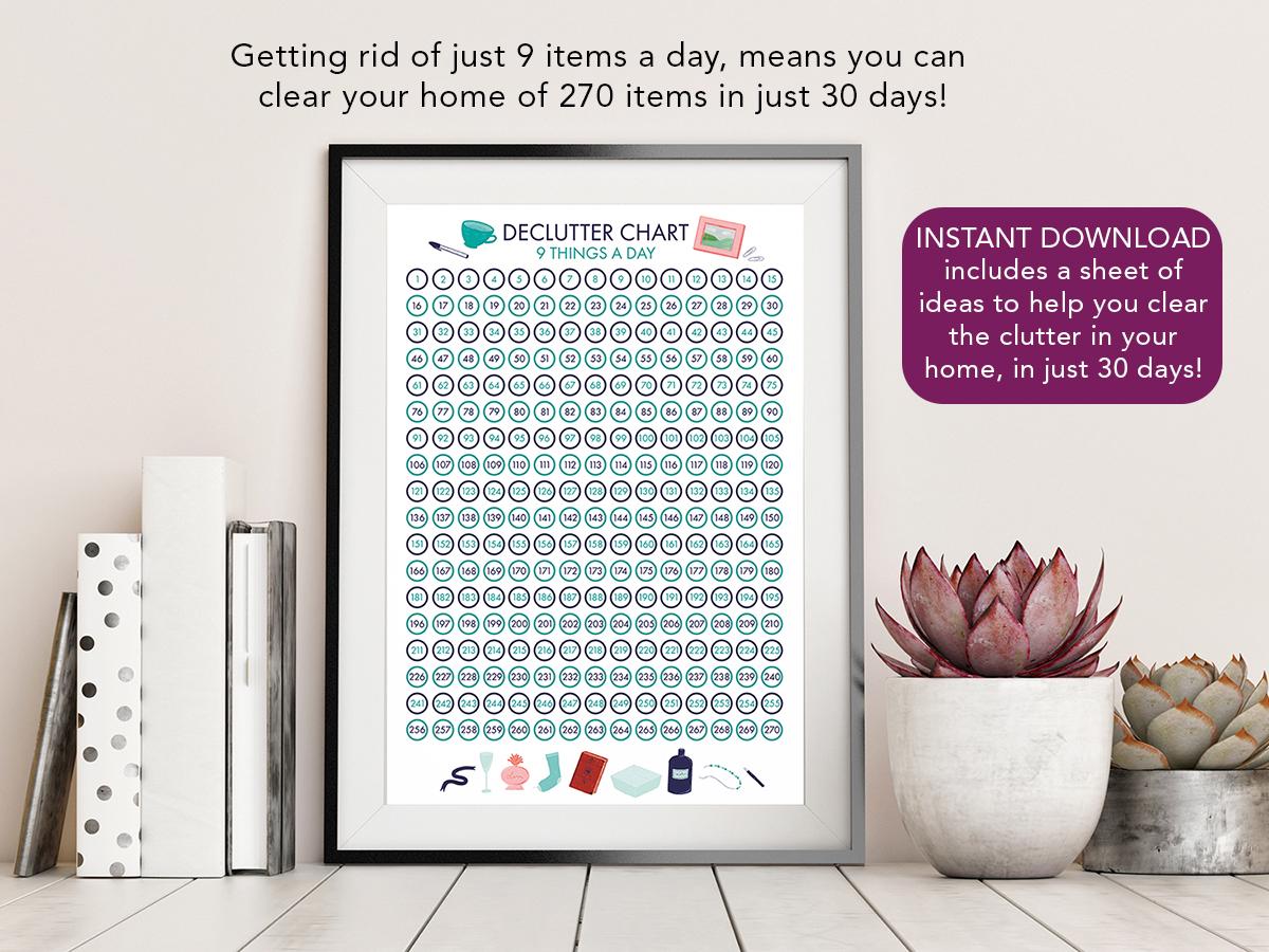 30-day Declutter Challenge Chart – Home Organization (digital Download ...
