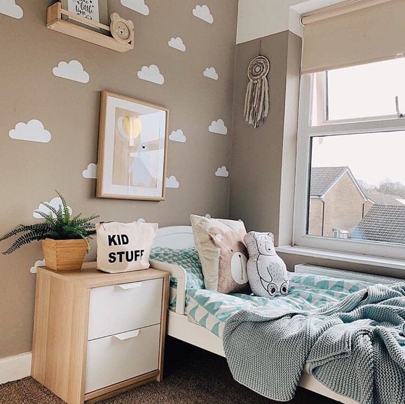 Set of Clouds Wall Decal Cloud Wall Stickers for a Nursery Etsy