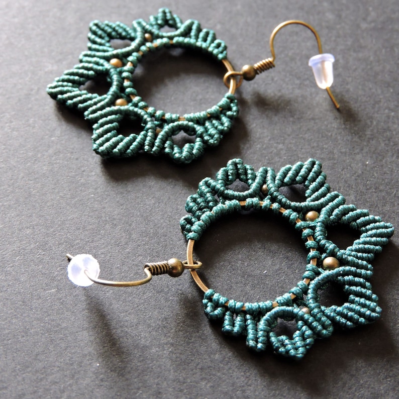 Mya / Macramé earrings / Macrame earrings / micro macrame / Etsy