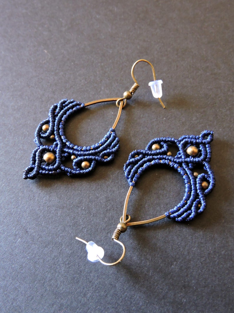 Nym / Macramé Earrings / Macrame Earrings / Micro Macrame Etsy