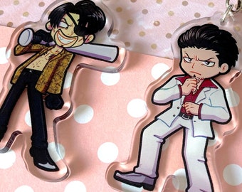 Yakuza Kiryu and Majima Acrylic Charms