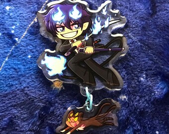 Rin Blue Demon Dangle Charm Keychain