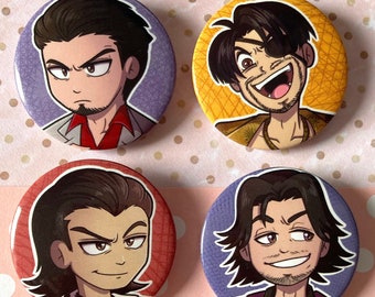 Yakuza Pin Button Badges