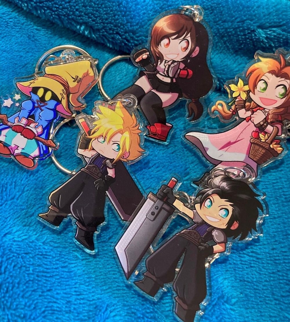 Kingdom Hearts Cloud Strife Avatar Phone Charm