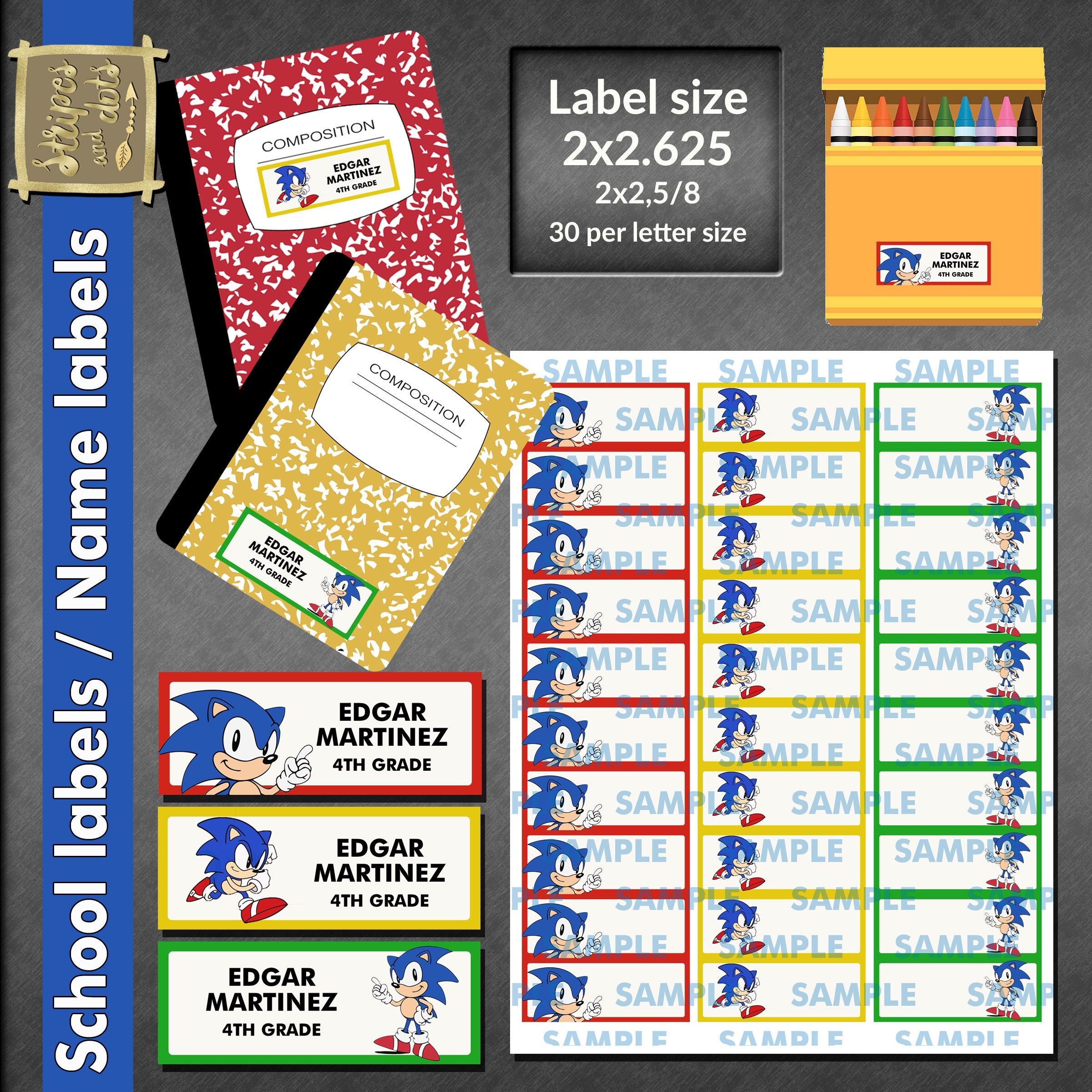 Sonic insired labels,Sonic name labels,School Labels,Name labels,Sonic theme labels,Sonic party,Sonic school labels,Sonic ideas,Sonic