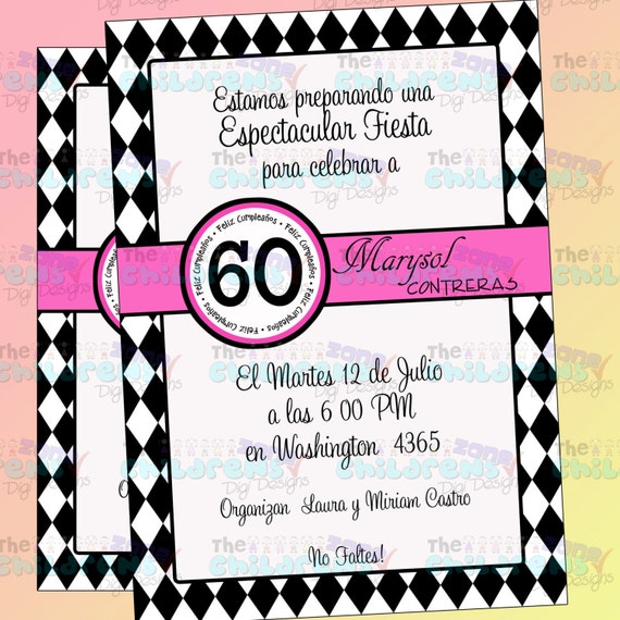 Femme Invitation Anniversaire Chic Fille Invitation De Fete Etsy