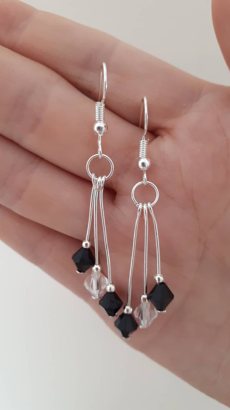 silver plated earrings Creative handmade earrings handmade short earrings gift idea