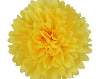 PomPom BUTTERCUP | yellow - handmade in Germany from high quality satinwrap tissue paper - 7 sizes