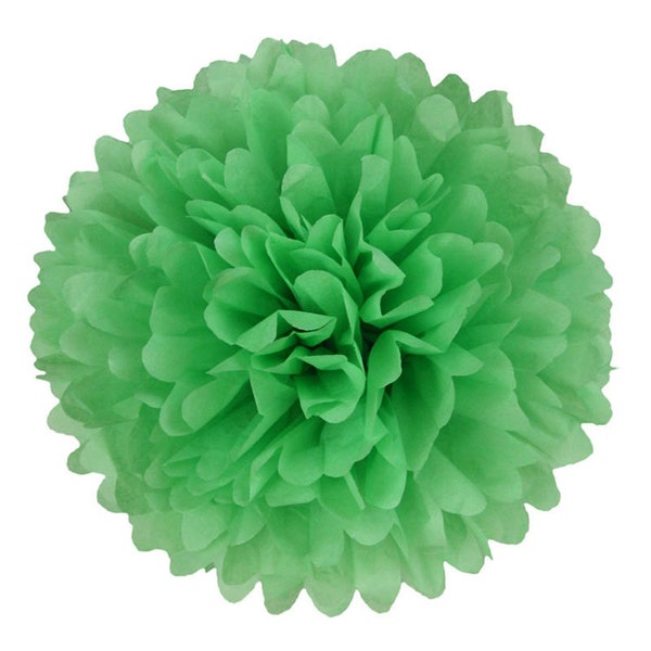 PomPom APPLE GREEN | apfelgrün - handgefertigt in Deutschland aus hochwertigem Satinwrap-Seidenpapier - 7 Größen