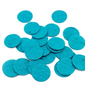 Saatgutkonfetti Samenpapier-Konfetti KREIS  teal | petrol- nachhaltige Geschenkidee, Gastgeschenk Hochzeit