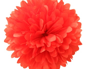 Pompom CHERRY RED | cherry red - handmade in Germany from high-quality satin wrap tissue paper - 7 sizes