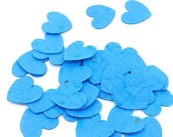 Saatgutkonfetti Samenpapier-Konfetti HERZ  fiesta blue | fiestablau- nachhaltige Geschenkidee, Gastgeschenk Hochzeit