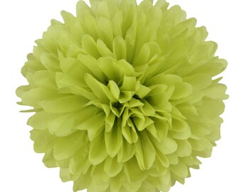 PomPom PISTACHIO | pistachio green - handmade in Germany from high quality satinwrap tissue paper - 7 sizes
