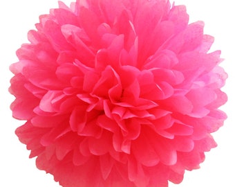 PomPom CERISE | magenta - handmade in Germany from high quality satinwrap tissue paper - 7 sizes