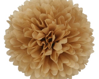 PomPom KRAFT - handmade in Germany from high quality satin wrap tissue paper - 7 sizes