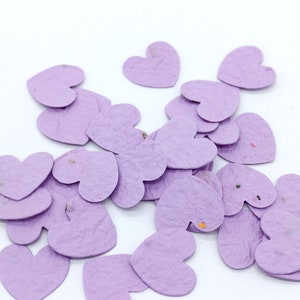 Confetti di semi Confetti di carta di semi CUORE LILLA | viola delicato - idea regalo sostenibile, regalo regalo matrimonio