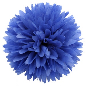 Pompon SFILATA BLU | blu cobalto - fatto a mano in Germania con carta velina satinata di alta qualità - 7 misure