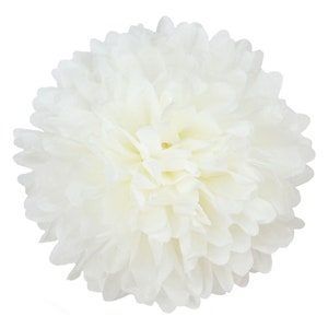 Pompom IVORY ivory handmade in Germany from high-quality satin wrap tissue paper 7 sizes image 1