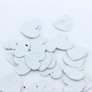 Seed confetti Seed paper confetti HEART white | white- sustainable gift idea, wedding gift