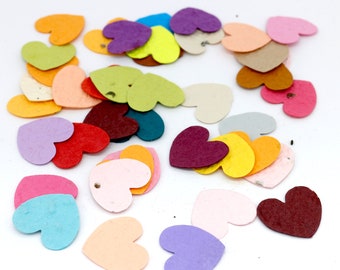 Seed Confetti Seed Paper Confetti HEART | colorful