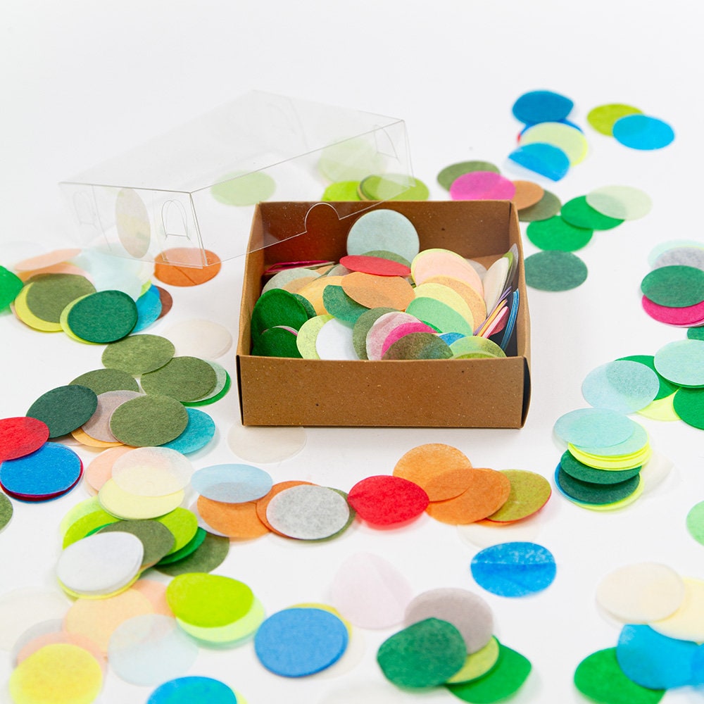 Sustainable confetti made of tissue paper - dots | COLORFUL | limited edition