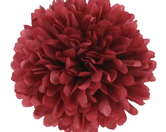 PomPom MULBERRY | mulberry red - handmade in Germany from high-quality satin wrap tissue paper - 7 sizes