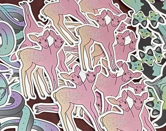 Set of 3 Metallic Stickers