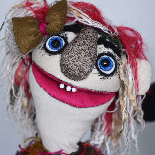 Varvara - hand puppet / muppet, professional mimic puppet for playing with children, home theatre