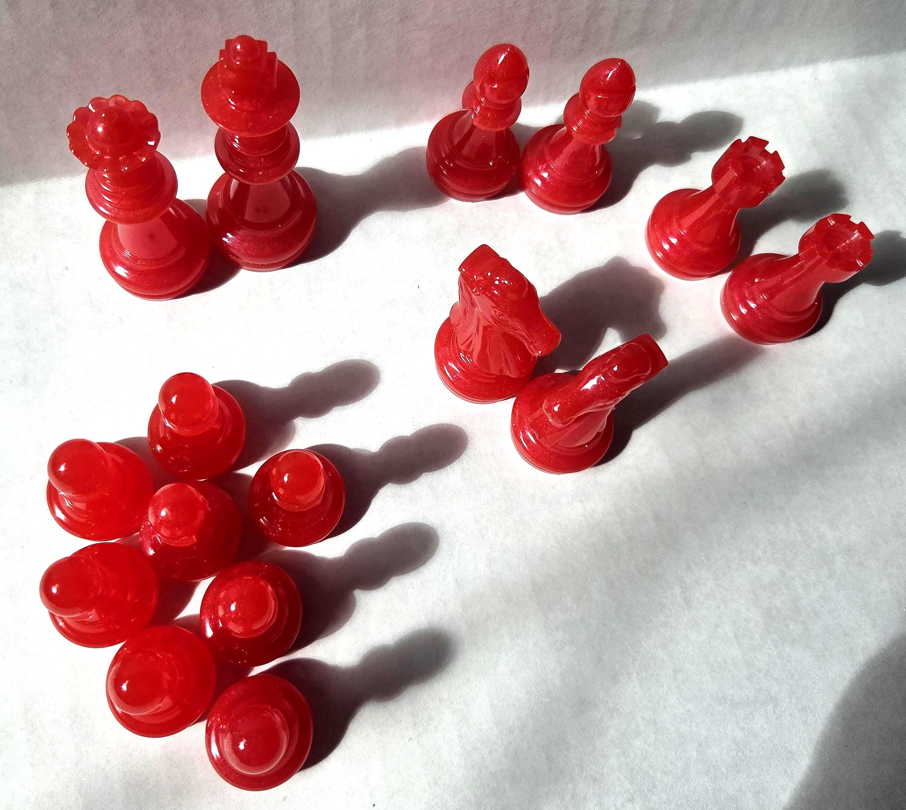 Red Kit Chess 16-piece Chess Set - Red - Etsy