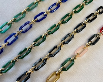 Rectangular acrylic glasses chains - elegant fashion sunglass eyewear chains - more colours available