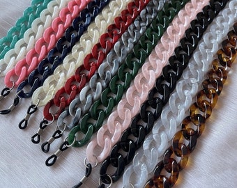 Acrylic glasses sunglasses chain - 21 colours - beautiful chain for your eyewear