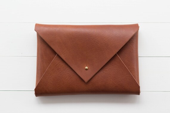 leather envelope clutch