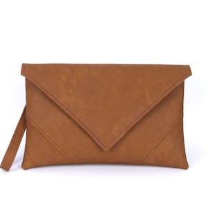 Pochette wristlet, cadeau de fête des mères, sac d’embrayage en cuir végétalien, embrayage enveloppe, bracelet d’embrayage, grand bracelet, petit sac de bracelet