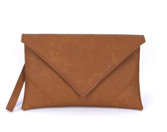 Wristlet Clutch, Clutch Purse, Wristlet Handbag, Brown Bag, Custom Clutch, Wristlet Purse Leather, Handbag, Leather Purse and Handbag