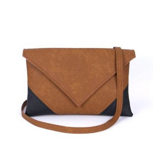 Vegan Leather Crossbody Bag: Handmade Clutch Purse